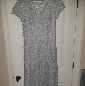 Sliver long formal gown